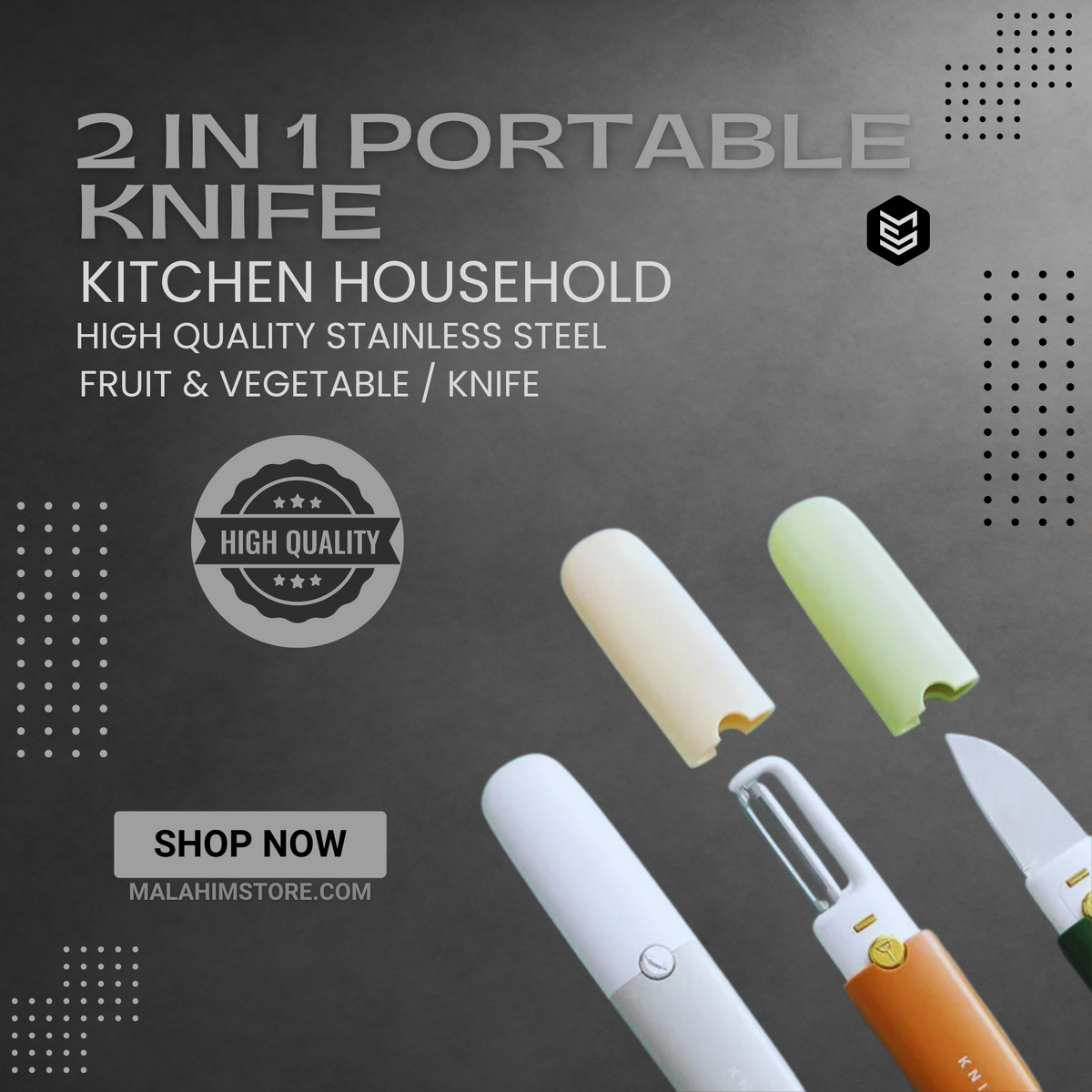 2 in 1 Fruit Knife & Peeler Set