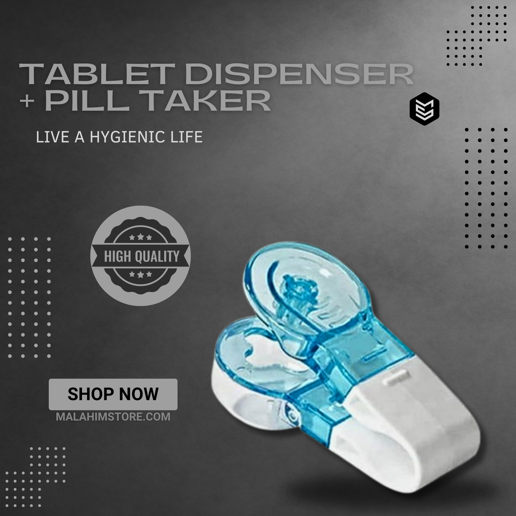 Portable Pill Taker Remover No-Contact Tablets and Pills Pack Opener