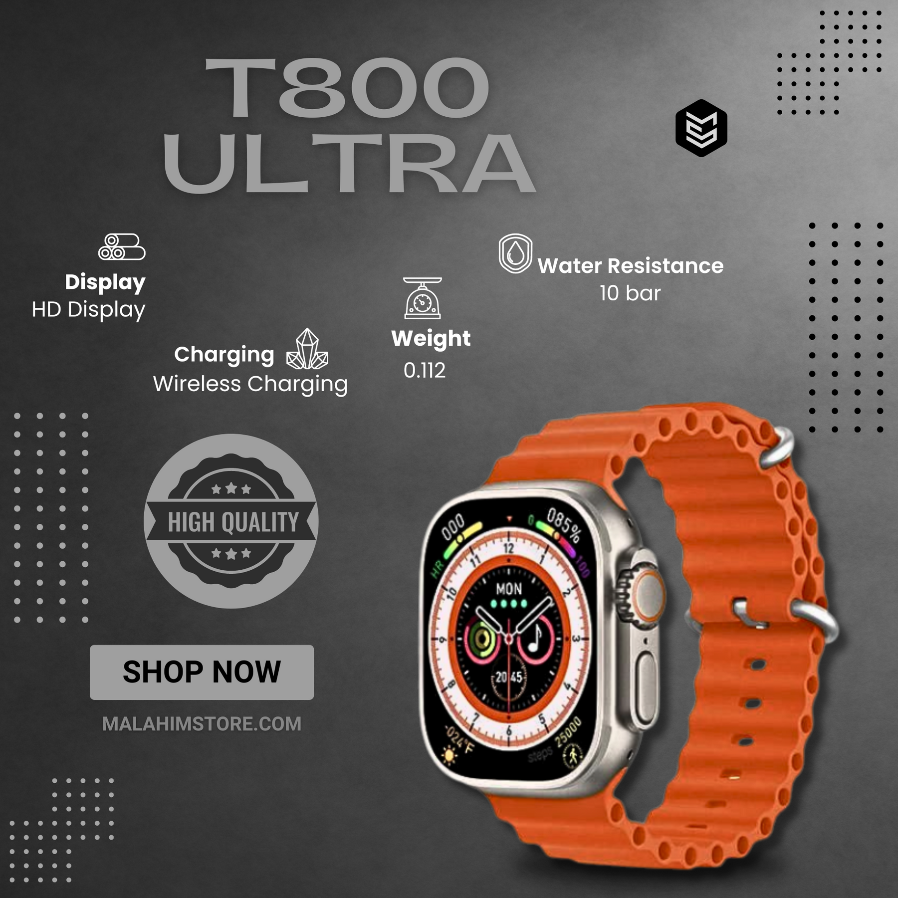 T800 Ultra Smart Watch Series 8 1.99" HD Screen